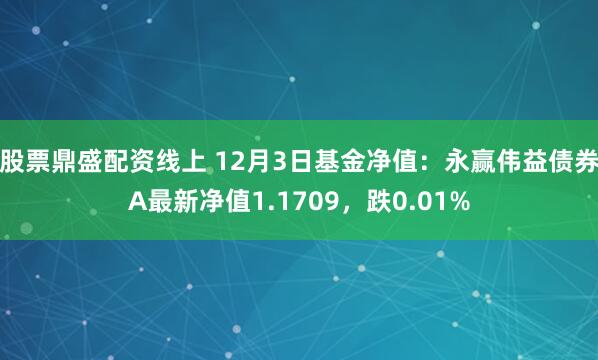 股票鼎盛配资线上 12月3日基金净值：永赢伟益债券A最新净值1.1709，跌0.01%